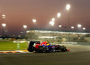Sebastian Vettel on track on soft tyres