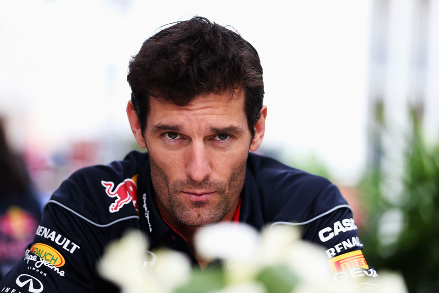 Mark Webber in the paddock