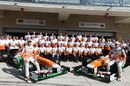 A Force India team photo ahead of the race