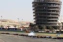Mark Webber has smoke coming from his car