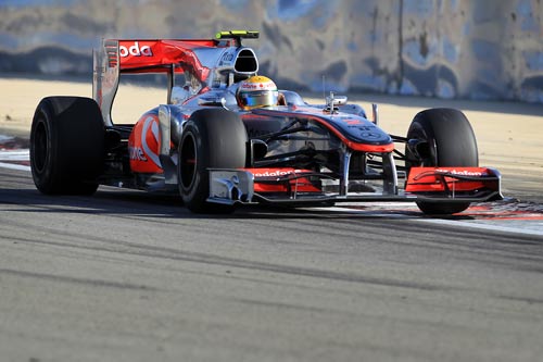 Lewis Hamilton drives for McLaren Mercedes