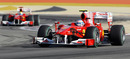 Fernando Alonso takes a corner