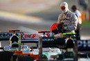 Michael Schumacher in parc ferme at the race's finish