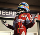 Fernando Alonso celebrates his win