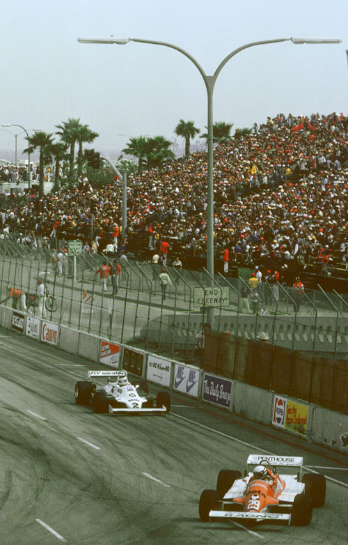 Riccardo Patrese leads the 1981 USA Grand Prix