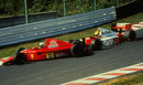 Ayrton Senna takes out Alain Prost on the first corner of the 1990 Japanese Grand Prix
