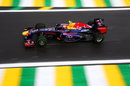 Mark Webber heads out on intermediate tyres