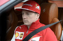 Kimi Raikkonen at the wheel of a Ferrari FF