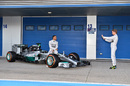 Nico Rosberg takes a photo of team-mate Lewis Hamilton and the Mercades W05