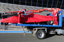 Kimi Raikkonen's F14T returns back to the Jerez pitlane after a short-lived opening test