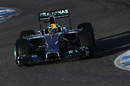 Lewis Hamilton behind the wheel of the W05