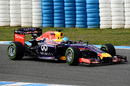 Sebastian Vettel behind the wheel of the RB10
