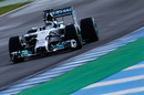 Nico Rosberg accumulating more laps on the afternoon of the second day