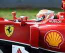 Kimi Raikkonen in the cockpit of the F14 T