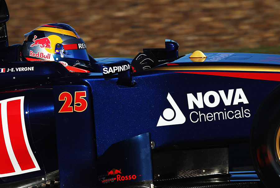 A side view of Jean-Eric Vergne 
