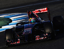 Jean-Eric Vergne putting the Toro Rosso through its paces on Thursday
