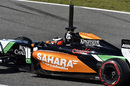 Nico Hulkenberg driving the VJM07 for the first time since his Force India return