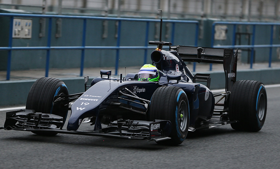 Felipe Massa makes his way out to the track 