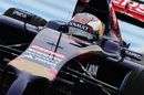 Number 26 Daniil Kvyat behind the wheel of the Toro Rosso