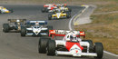 Alain Prost leads the rest of the field