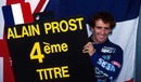 Alain Prost anounced his retirement from the sport after clinching his fourth drivers' title in Estoril