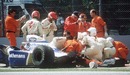 Medics tend to a fatally injured Ayrton Senna at Imola