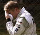 A distraught Mika Hakkinen thinks he has blown his title hopes after crashing out in Monza
