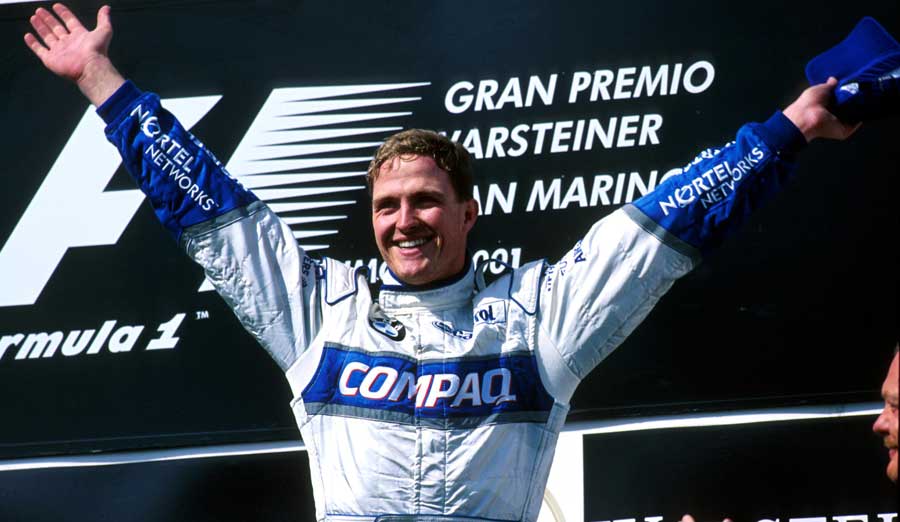 Ralf Schumacher secured his maiden grand prix victory at Imola