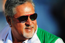 Vijay Mallya in a good mood after his team qualified on pole