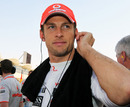 Jenson Button prepares for the start of the race