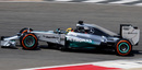 Lewis Hamilton behind the wheel of the Mercedes W05