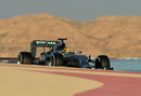 Lewis Hamilton on track in his Mercedes