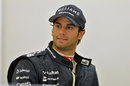 Felipe Nasr in the garage on his first day as Williams' test and reserve driver