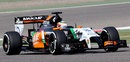 Force India's Sergio Perez exits a corner 