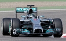 Nico Rosberg rounds the apex in the Mercedes