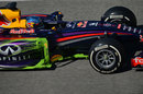 Sebastian Vettel's RB10 covered in aero paint