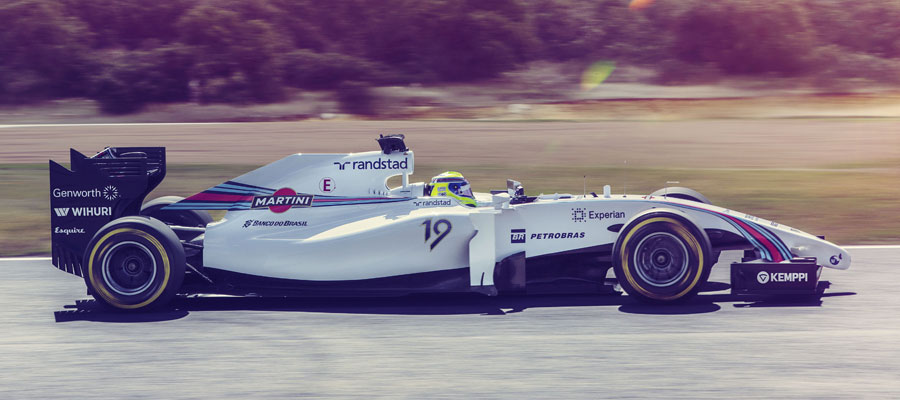 A side look at the new Williams Martini livery