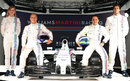Susie Wolff, Valtteri Bottas, Felipe Massa and Felipe Nasr pose with the Williams FW36