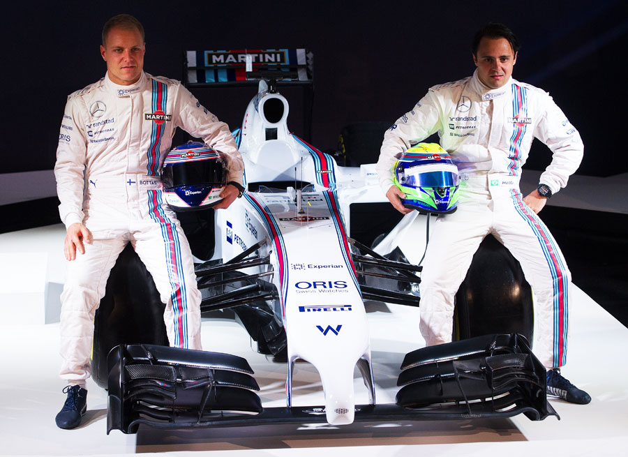 Valtteri Bottas and Felipe Massa at the launch of the Williams FW36