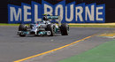 Nico Rosberg on track in the Mercedes