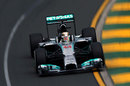 Lewis Hamilton tackles Turns 1 and 2