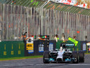 Nico Rosberg crosses the line for victory
