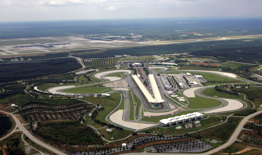 Aerial view of Sepang International Circuit