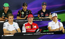 Drivers prepare for the press conference ahead of the weekend