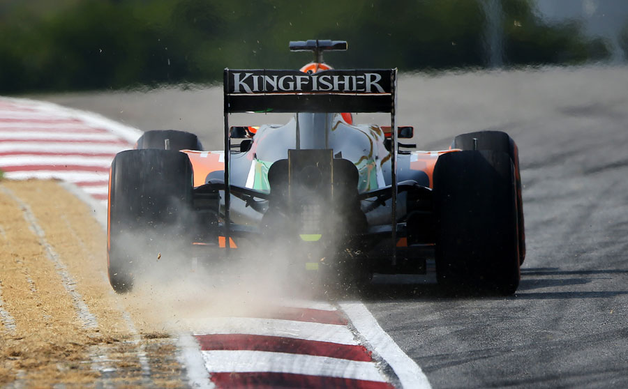 Nico Hulkenberg gets a little wide on Friday