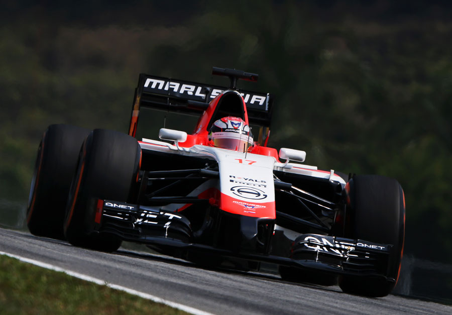 Jules Bianchi on track in the Marussia