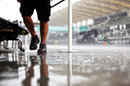 A view of the rain which delayed qualifying 
