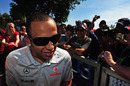Lewis Hamilton meets the fans in Melbourne