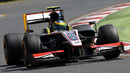 Bruno Senna in action during the first practice