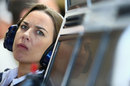 Claire Williams in the team's garage